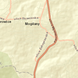 Mogilany Street Map