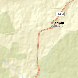 Pidhirtsi Street Map