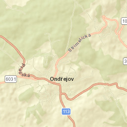 Ondřejov Street Map