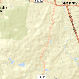 Slatiňany Street Map