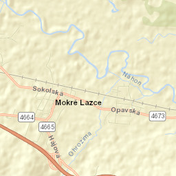 Mokré Lazce Street Map