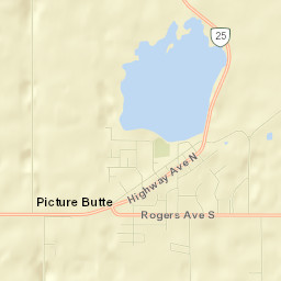 Picture Butte Street Map