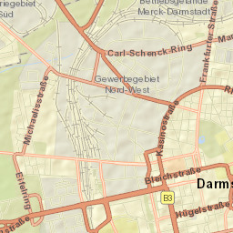 Darmstadt Street Map