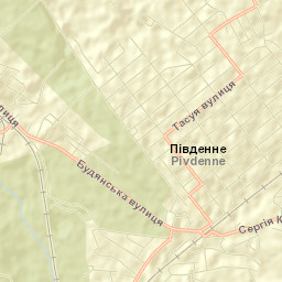 Pivdenne Street Map