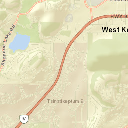 West Kelowna Street Map