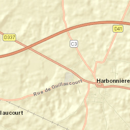 Harbonnières Street Map