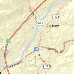 Čerčany Street Map