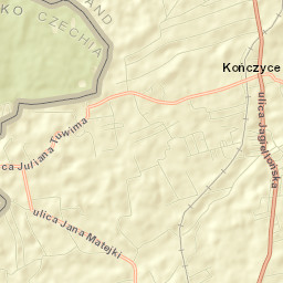 Kończyce Małe Street Map