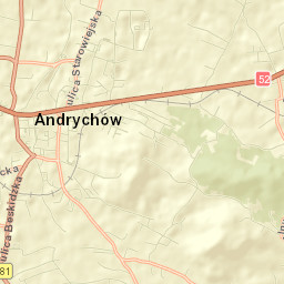 Andrychów Street Map