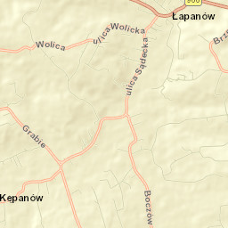 Łapanów Street Map