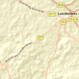 Londinières Street Map