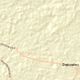 Dębowiec Street Map