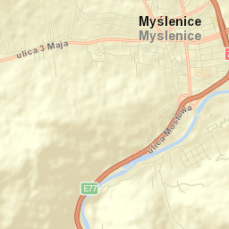 Myślenice Street Map