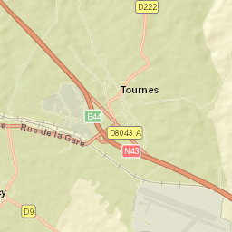 Tournes Street Map