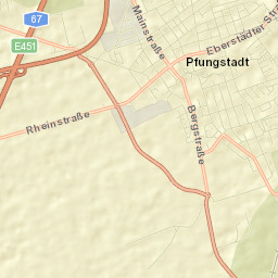 Pfungstadt Street Map