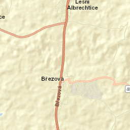 Březová Street Map