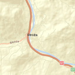 Stróża Street Map