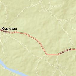 Krzywcza Street Map