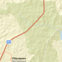 Obroshyne Street Map