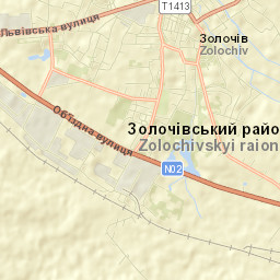 Zolochiv Street Map