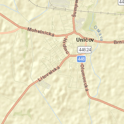 Uničov Street Map