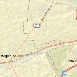 Vejprnice Street Map