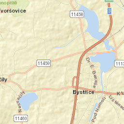 Bystřice Street Map
