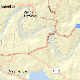 Zruč nad Sázavou Street Map