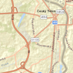 Cieszyn Street Map