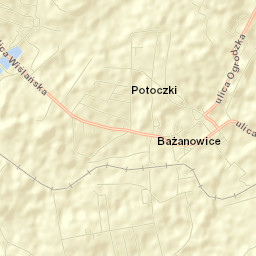 Bażanowice Street Map