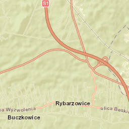 Rybarzowice Street Map