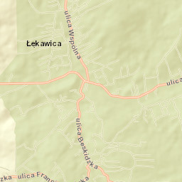 Łękawica Street Map