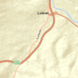 Lubień Street Map