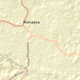 Korczyna Street Map
