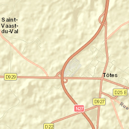 Tôtes Street Map