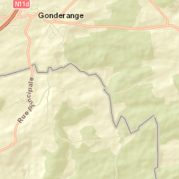 Gonderange Street Map
