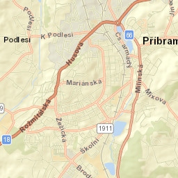 Příbram Street Map