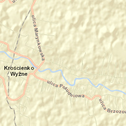 Krościenko Wyżne Street Map