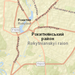 Rokytne Street Map