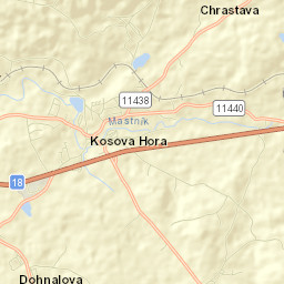 Kosova Hora Street Map