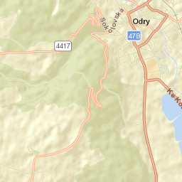 Odry Street Map