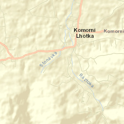 Komorní Lhotka Street Map