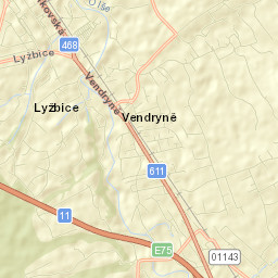 Vendryně Street Map