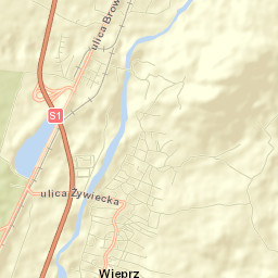 Wieprz Street Map