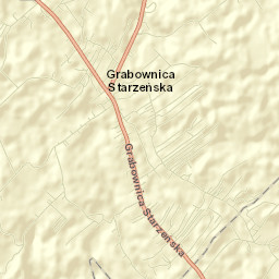 Grabownica Starzeńska Street Map