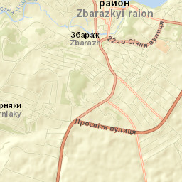 Zbarazh Street Map