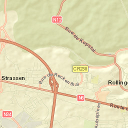 Strassen Street Map