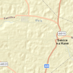 Senice na Hané Street Map