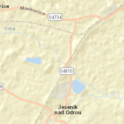 Jeseník nad Odrou Street Map