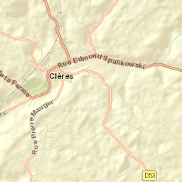 Clères Street Map